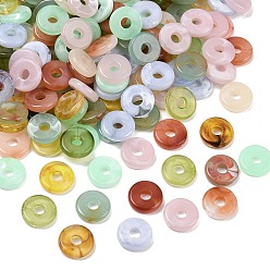 Gemischte Farbe Acryl europäischen Perlen, Scheibe, großes Loch Perle, Gemischte Farbe, 15x3.5 mm, Bohrung: 5 mm