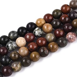 Речной Камень Бусы из натурального речного камня, круглые, 4.5~5 мм, отверстие : 0.5~0.6 мм, около 84 шт / нитка, 15.16 дюйм (38.5 см)