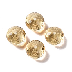 Золотистый Стекло k9 стекло, имитация Австрийские кристаллические шарики, граненые, рондель, золотые, 12x8 мм, отверстие : 1 мм