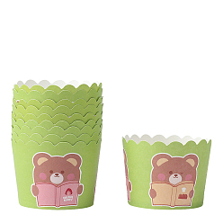 Yellow Green Cupcake Paper Baking Cups, Greaseproof Muffin Liners Holders Baking Wrappers, Yellow Green, 70x55mm, about 50pcs/set