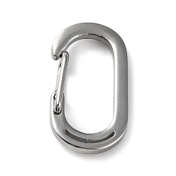 Stainless Steel Color 304 Stainless Steel Rock Climbing Carabiners, Keychain Backpack Clasps, Stainless Steel Color, 20.5x11x5mm, Inner Diameter: 15.5x7mm