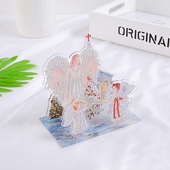 Angel & Fairy 3D Puzzle Display Decoration Diamond Painting Beginner Kits, including Rhinestone Bag, Tools, Christmas Theme, Angel & Fairy, 150x130~150mm
