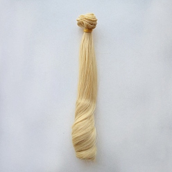 Light Goldenrod Yellow High Temperature Fiber Long Wavy Roman Hairstyle Doll Wig Hair, for DIY Girl BJD Makings Accessories, Light Goldenrod Yellow, 7.87~39.37 inch(20~100cm)