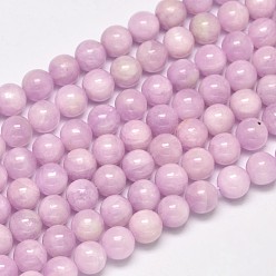 Kunzite Grade rond un brins de perles kunzite naturelles, perles de spodumène, 8mm, Trou: 1mm, Environ 50 pcs/chapelet, 15.5 pouce