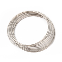 Stainless Steel Color Steel Memory Wire, for Wrap Bracelets Making, Stainless Steel Color, 18 Gauge, 1mm, about 800 circles/1000g