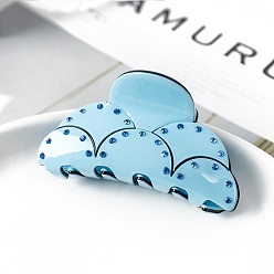 Светло-Голубой Заколки для волос в форме когтей из ацетата целлюлозы, аксессуары для волос для женщин и девочек, Небесно-голубой, 43x83 мм