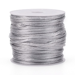 Gainsboro 30M Nylon Rattail Satin Cord, Beading String, for Chinese Knotting, Jewelry Making, Gainsboro, 1mm, about 32.81 Yards(30m)/Roll
