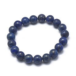 Lapis Lazuli Bracelets extensibles en perles de lapis-lazuli naturel (teint), teint, ronde, 2-1/8 pouces ~ 2-3/8 pouces (5.5~6 cm), perle: 8 mm