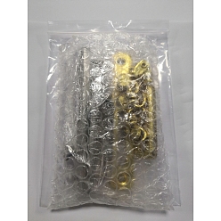 Platinum & Golden ARRICRAFT 2 Sets 2 Colors Iron Portable Door Lock Home Security, with Iron Screw, Travel Lock, Anti-Theft Clasp Accessories, Platinum & Golden, 123x21x18mm, Hole: 5mm