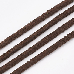 Кокосово-Коричневый Замша Faux шнуры, искусственная замшевая кружева, кокосового коричневый, 3x3 мм, около 10.93 ярдов (10 м) / рулон