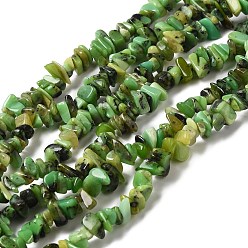 Chrysoprase Natural Chrysoprase Beads Strands, Nuggets, 2~11x4~6x1~6mm, Hole: 0.5mm, 34.25~35.04 inch(87~89cm)