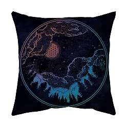 Cloud Velvet Throw Pillow Covers, Cushion Cover, for Couch Sofa Bed Wiccan Lovers, Square, Cloud, 450x450mm