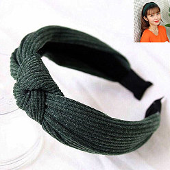 110509235 Knitted Solid Color Fabric Cross Knot Headband for Women - Hair Accessories 0509