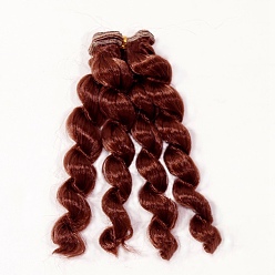 Brown Imitated Mohair Long Curly Hairstyle Doll Wig Hair, for DIY Girl BJD Makings Accessories, Brown, 5.91~39.37 inch(150~1000mm)