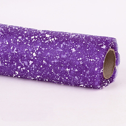 Фиолетовый Ленты из тюля из органзы, тюль из ткани для украшения свадебной вечеринки, юбки-пачки шитье рукоделие, фиолетовые, 2 дюйм (50 мм), около 3.83~4.37 ярдов (3.5~4 м) / рулон