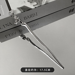 silver Minimalist Hairpin for Women - Elegant and Chic Qipao Hairstyle Accessory with Sweet & Spicy Vibe
