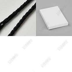 Черный 10 круглый плетеный шнур из искусственной кожи, для декора подушек, чёрные, 3 мм, около 10.94 ярдов (10 м) / комплект