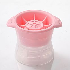 Pink Ice Ball Silicone Molds, Ice Ball Maker for Cocktails Juice Whiskey Bourbon Freezer, Pink, 75x63mm