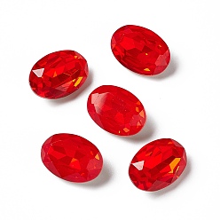 Гиацинт Гальваническая пластина в опаловом стиле k9 стеклянные кабошоны со стразами, задние и задние, овальные, гиацинт, 14x10x5 мм