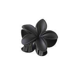 Black Flower Plastic Claw Hair Clips, Hair Accessories for Girl, Black, 80mm