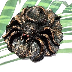 Сиена Украшения для пьедестала скульптуры из смолы паука, держатель хрустального шара, для домашнего офисного стола, цвет охры, 109x31x30 мм