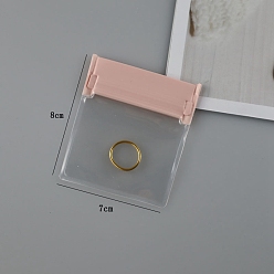 Pink Self-Sealing EVA Jewelry Storage Bag, Zip Lock Bag, Pink, 8x7cm