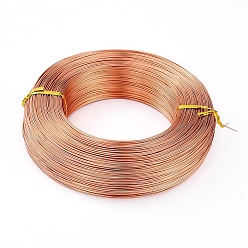 Saddle Brown Round Aluminum Wire, Flexible Craft Wire, for Beading Jewelry Doll Craft Making, Saddle Brown, 22 Gauge, 0.6mm, 280m/250g(918.6 Feet/250g)