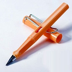 Dark Orange Reusable Inkless Pencil, with Eraser, Erasable Pens, for Student Artist Writing Drawing, Dark Orange, 141x13.6mm