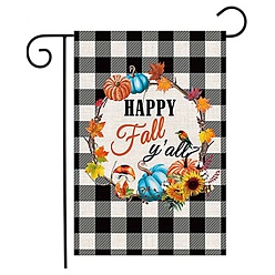 Word Garden Flag for Thanksgiving Day, Double Sided Linen House Flags, for Home Garden Yard Office Decorations, Word, 450x300mm