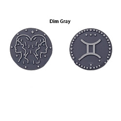Gemini Twelve Twelve Constellations Food Grade Eco-Friendly Silicone Focal Beads, Gemini, 25mm