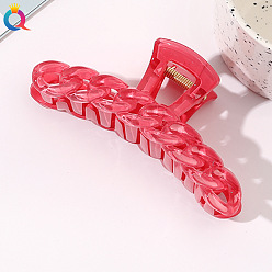 11cm Chain Clamp - Pink Shark Hair Clip Chain for Styling - Reverse Spray Painted Fish Clamp Accessory