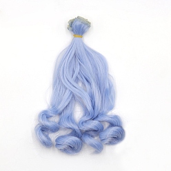Lilac High Temperature Fiber Long Hair Short Wavy Hairstyles Doll Wig Hair, for DIY Girl BJD Makings Accessories, Lilac, 7.87~39.37 inch(20~100cm)