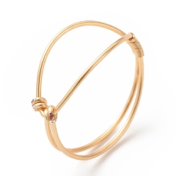 Golden Copper Wire Wrap Finger Ring for Women, Golden, US Size 8 1/2(18.5mm)