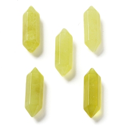Other Jade Natural Jade Double Terminated Pointed Beads, No Hole, Faceted, Bullet, 16x5x4.5mm