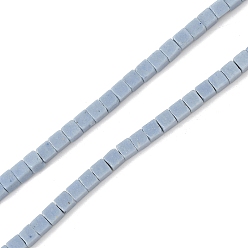 Васильковый Нити бусин из искусственного камня лавы ручной работы, квадратный, яркие глазированный фарфор, васильковый, 2.5x2.5x2~2.5 мм, отверстие : 0.7 мм, около 158 шт / нитка, 14.96~15.16'' (38~38.5 см)