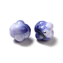 Prussian Blue Two Tone Opaque Acrylic Beads, Cloud, Prussian Blue, 12x12x12mm, Hole: 1.6mm, about 810pcs/500g