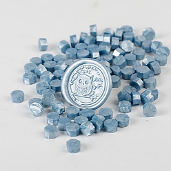 Light Sky Blue Sealing Wax Particles, for Retro Seal Stamp, Octagon, Light Sky Blue, Package Bag Size: 114x67mm, about 100pcs/bag