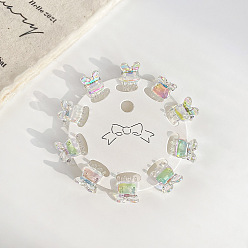 Кролик Мини-пластиковые заколки для волос с когтями, аксессуары для волос для девочек, кролик, 12 мм, 10 шт / комплект