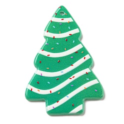 Medium Sea Green Christmas Themed  Acrylic Pendants, Christmas Tree, Medium Sea Green, 43x30x2mm, Hole: 1.6mm