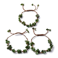 Нефрит Регулируемые браслеты из плетеных бусин из натурального нефрита для женщин, внутренний диаметр: 1-5/8~3 дюйм (4.15~7.6 см)