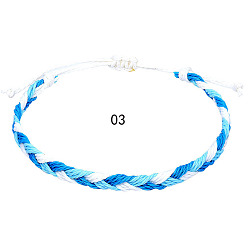 3 Bohemian Twisted Braided Bracelet for Women and Men with Wave Charm
