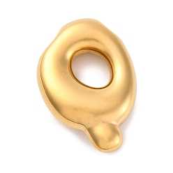 Letter Q 304 подвески из нержавеющей стали, буквенное очарование, ионное покрытие (ip), реальный 18 k позолоченный, Буква Q, 23x17x6 мм, отверстие : 3.5x2.2 мм