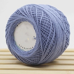 Light Steel Blue 45g Cotton Size 8 Crochet Threads, Embroidery Floss, Yarn for Lace Hand Knitting, Light Steel Blue, 1mm