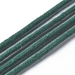 Темно-Зеленый Нити хлопчатобумажные, макраме шнур, декоративные нитки, для поделок ремесел, упаковка подарков и изготовление ювелирных изделий, темно-зеленый, 3 мм, около 54.68 ярдов (50 м) / рулон