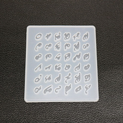 Letter Moules en silicone pendentif bricolage, moules de résine, lettre, 77x89mm