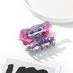 Средний Фиолетовый Заколки для волос в форме когтя из ацетата слоновой целлюлозы, аксессуары для волос для женщин и девочек, средне фиолетовый, 80x56 мм