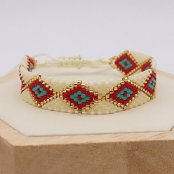 004 Bohemian Ethnic Miyuki Bracelet for Women with Minimalist Geometric Design