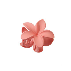 Salmon Flower Plastic Claw Hair Clips, Hair Accessories for Girl, Salmon, 80mm
