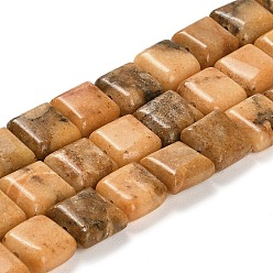 Sandy Brown Natural Dolomite Beads Strands, Dyed, Sqaure, Sandy Brown, 10x10x4.5mm, Hole: 1.4mm, about 40pcs/strand, 15.55 inch(39.5cm)