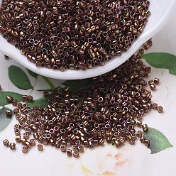 (DB0126) Золотой Блеск Корицы и Радуги Бусины miyuki delica, цилиндр, японский бисер, 11/0, (db 0126) золотой блеск корицы и радуги, 1.3x1.6 мм, отверстие : 0.8 мм, Около 2000 шт / 10 г